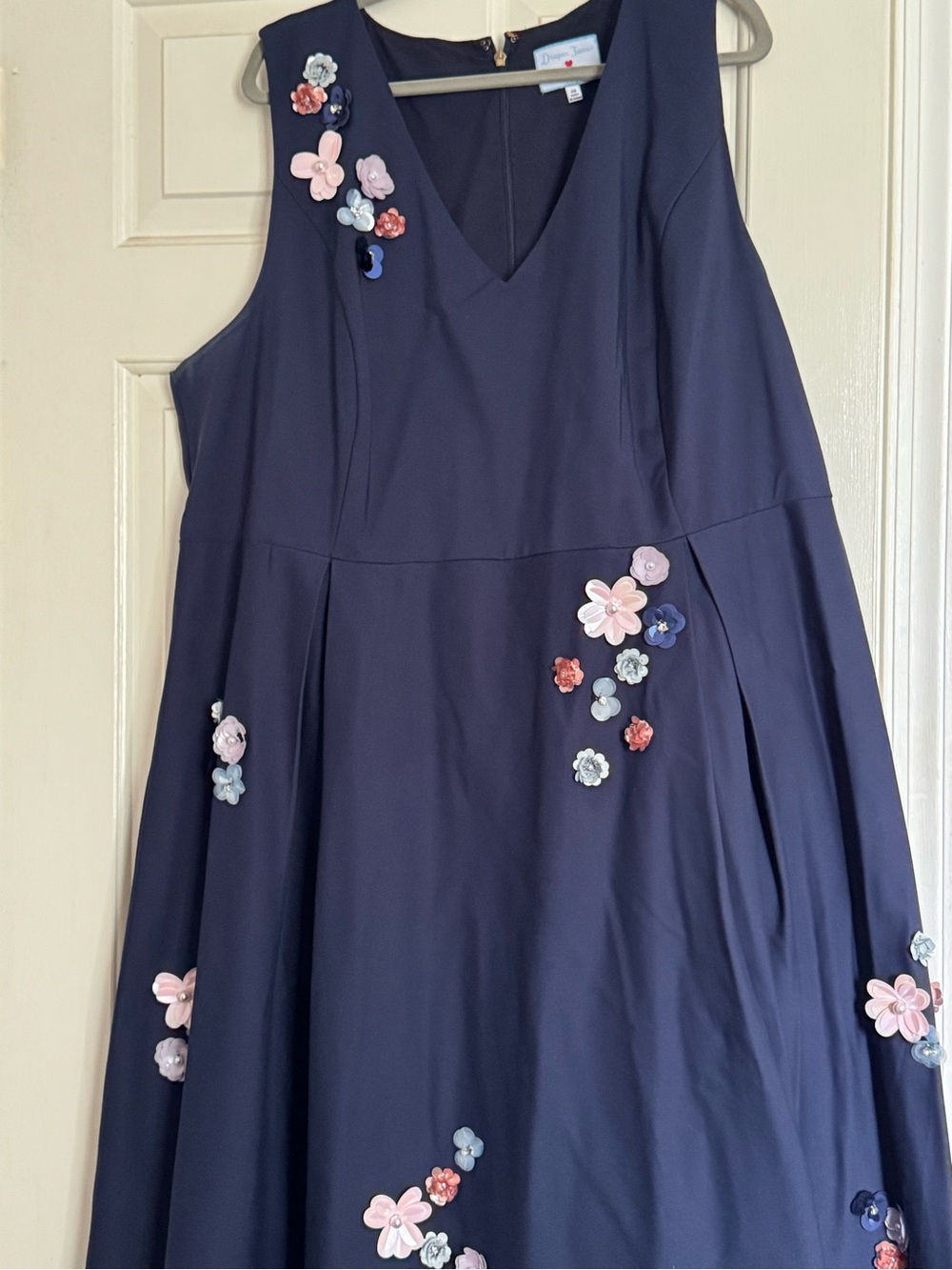 Eloquii Blue Dress with Flowers..Size 26, Nice Condition